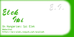 elek ipi business card